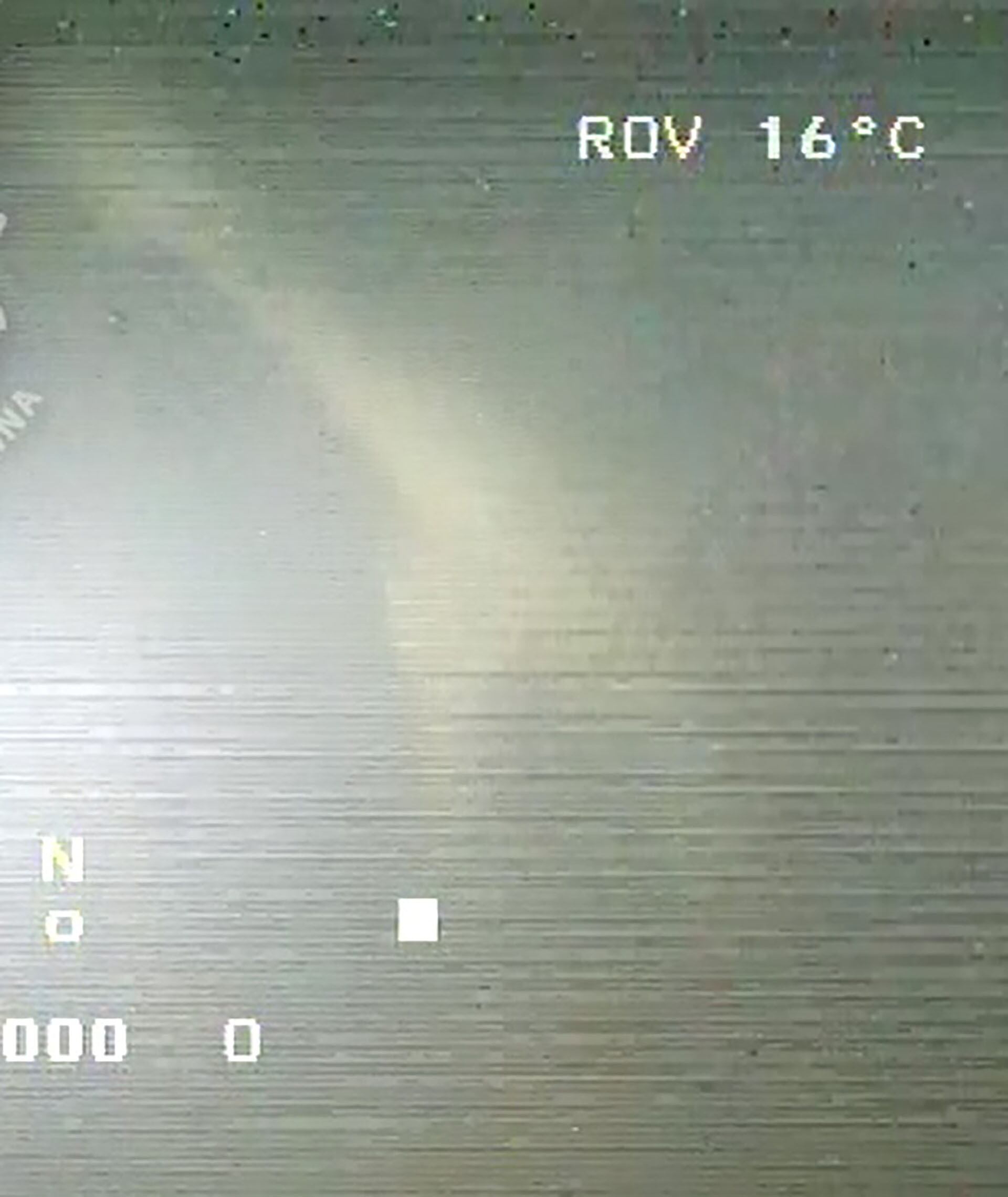 Imagen del periscopio del submarino nazi tomada por la expedición oficial de la Prefectura Naval Argentina