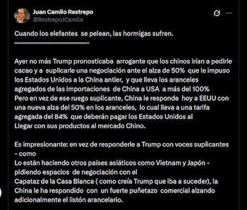 El exministro advirtió que la