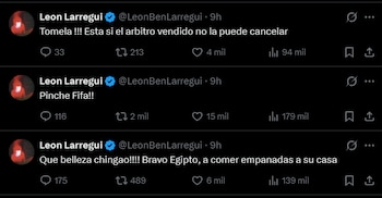 León Larregui acusa al árbitro de vendido en el partido de Argentina en contra de Egipto