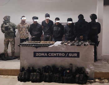 Elementos estatales y militares participaron en la detención de presuntos integrantes de una célula criminal. (Cortesía)