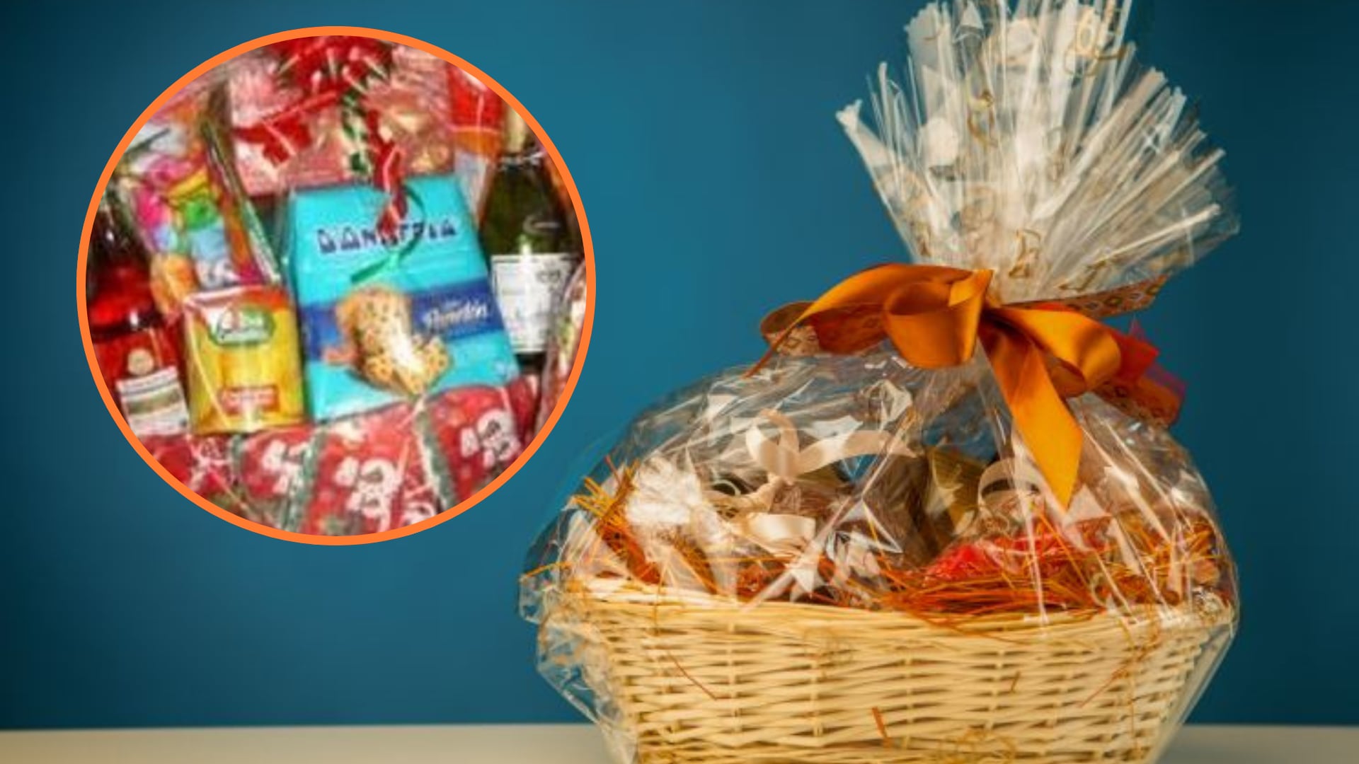 Canasta navideña. (Fotocomposición Infobae Perú/Andina)