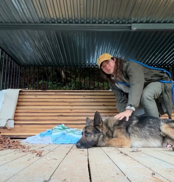 Eva zu Beck comenzó a visitarlo con comida para que asociara su presencia con seguridad