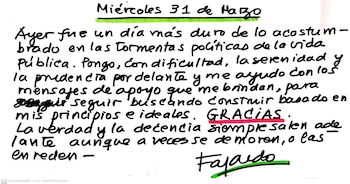 Sergio Fajardo escribió, de puño