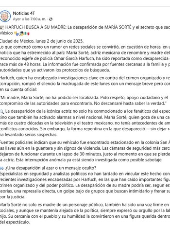 La página de Facebook 'Noticias