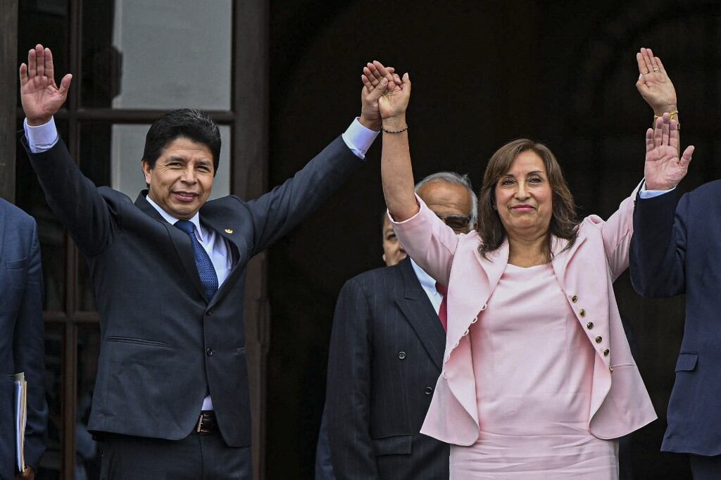 Dina Boluarte y Pedro Castillo