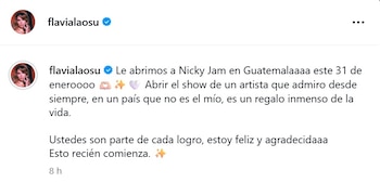 Flavia Laos y su mensaje