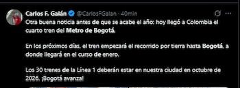 El alcalde Carlos Fernando Galán