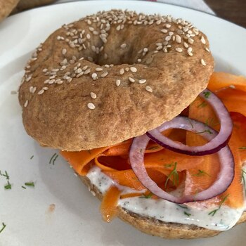 El salmón vegano, elaborado con