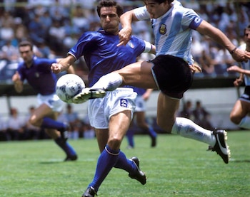 Partido contra Italia en México '86