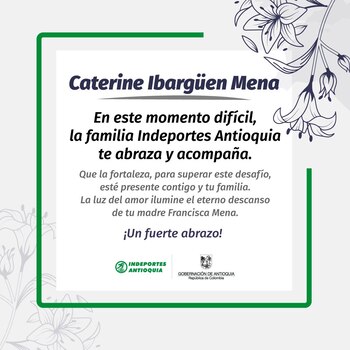 Las autoridades del departamento se pronunciaron en sus redes sociales - crédito Indeportes Antioquia