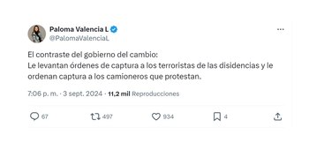 Con este mensaje, la senadora
