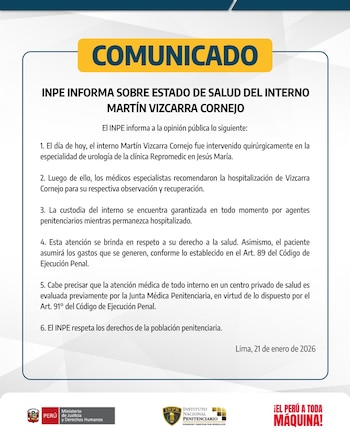 Comunicado del INPE.