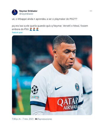 "Oye, ¿Mbappé todavía no ha