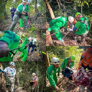 José David Miranda fue encontrado sin vida en un barranco de Mejicanos (Cortesía Cruz Verde Salvadoreña).