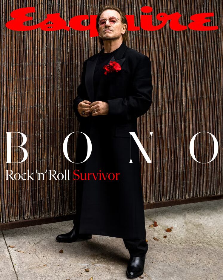 A sus 65 años, Bono reafirmó que U2 tiene nuevos proyectos y mucho que ofrecer a la música y a sus seguidores (Portada de Esquire)