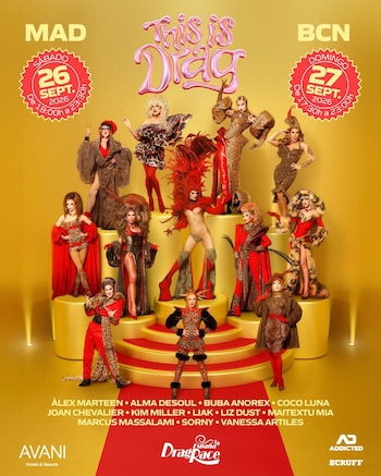 Cartel oficial de 'This is drag' con las concursantes de la sexta temporada de 'Drag Race España'