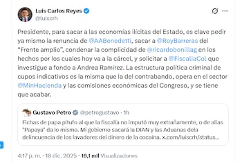 Luis Carlos Reyes pidió públicamente