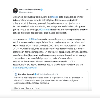 La presidenta de AmCham, María