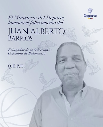 El Ministerio del Deporte lamentó la muerte de Juan Barrios - crédito Ministerio del Deporte