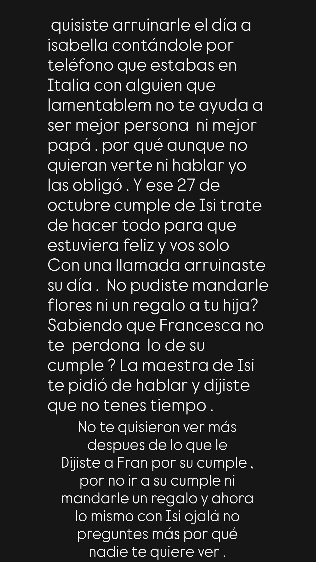 Wanda fue dura con sus palabras: