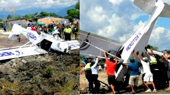 San Martín: avioneta se despista