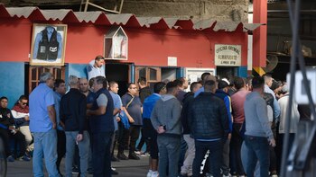 Choferes de la empresa Almafuerte