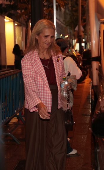 La infanta Elena en el estreno de la nueva película de José Mota, 'Arriba tutto'. (Europa Press)