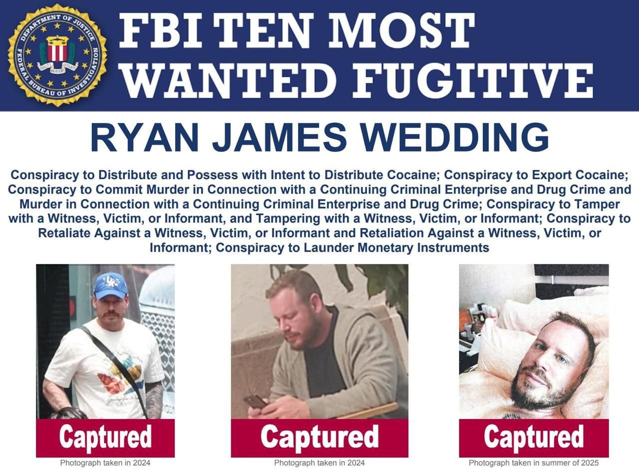El nombre de Ryan Wedding saltó a la lista de los 10 fugitivos más buscados por el Federal Bureau of Investigation (Oficina Federal de Investigaciones) FBI tras una serie de acusaciones que involucran liderazgo en una red internacional de narcotráfico violento y la vinculación con el asesinato de un testigo colombo-canadiense en una zona exclusiva de Medellín - crédito redes sociales/X