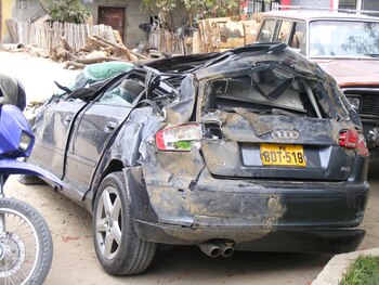 Así quedo el auto del