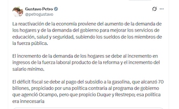 El presidente Gustavo Petro aseguró
