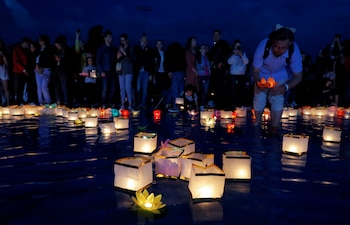 Water Lantern Festival. REUTERS/Vasily Fedosenko