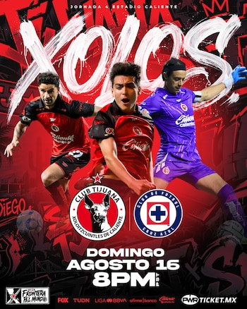 Xolos con la imagen de Gil Mora enfrentarán a Cruz Azul en la Liga Mx