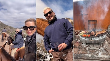 Cabalgatas, vinos y paisajes nevados: la escapada de Ángel de Brito a Mendoza con sus amigas de LAM
