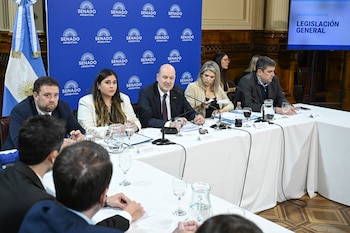 Reunión de la Comisión de Legislación General con la participacion del Ministro Federico Sturzenegger en el salón Illia del Senado de la Nacion. Buenos Aires, 24 de junio de 2026. Fotos: Santiago Pezzini / Comunicación Senado.