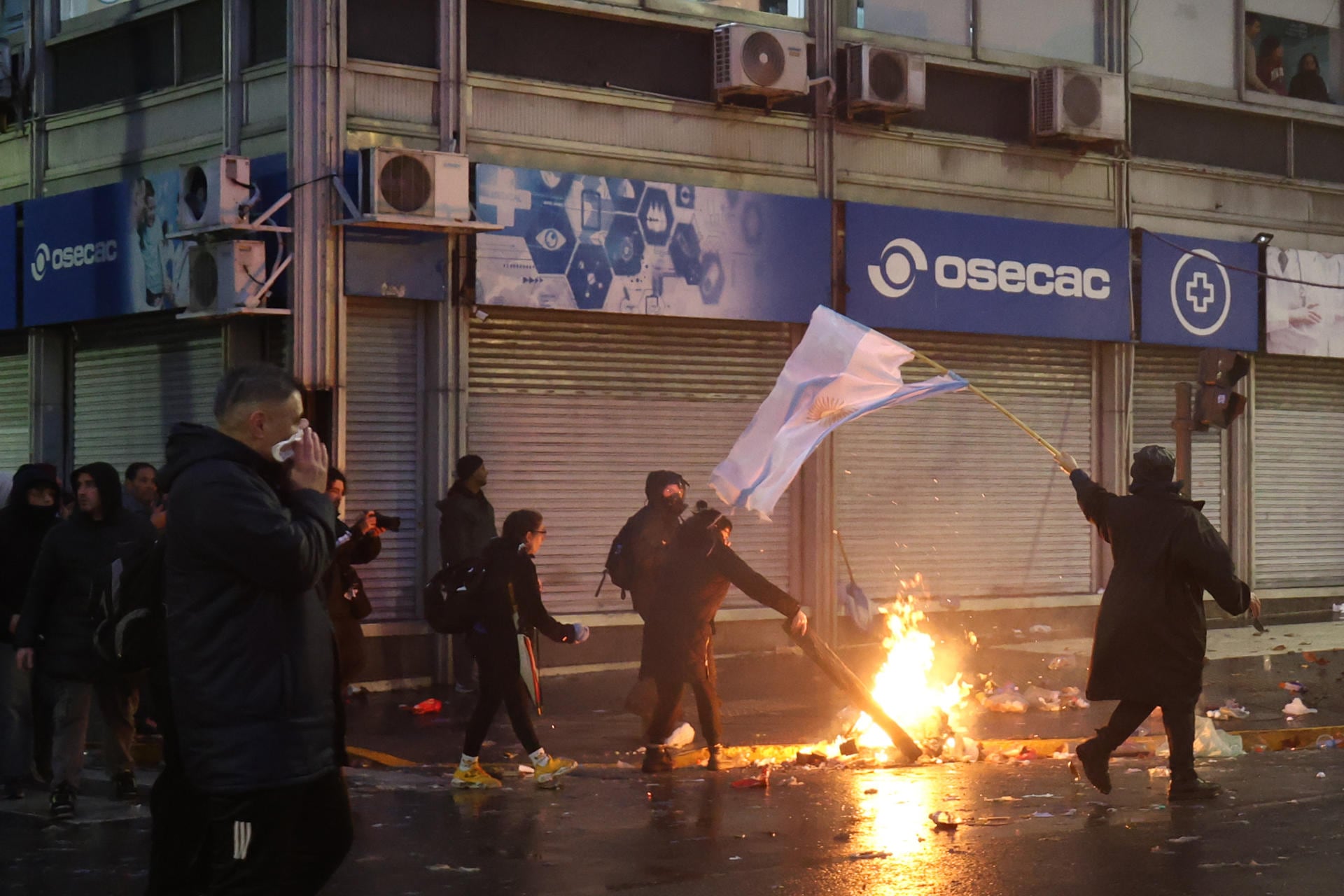 Incidentes en la marcha en el Congreso