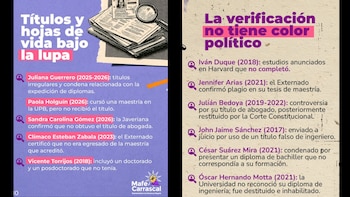La representante a la Cámara recordó varios casos sonados en el país político y que saltaron a la fama por consignar formación académica que no completaron en sus hojas de vida - crédito