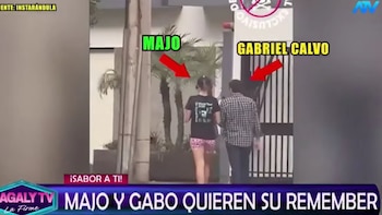 ‘Majo con sabor’ y Gabriel Calvo son captados juntos: “No voy a cerrar las puertas”, afirma la influencer. Captura: Magaly TV La Firme.