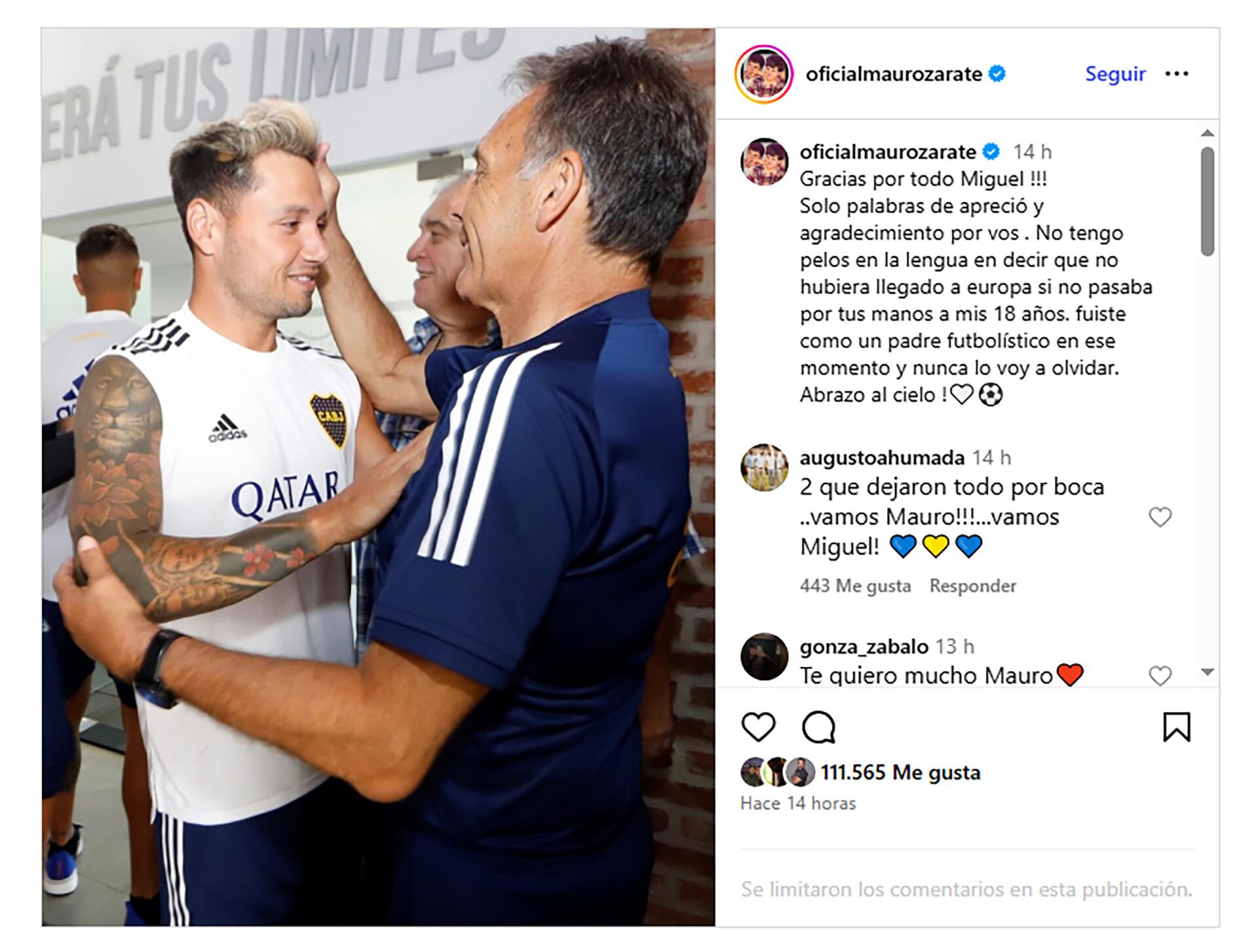 Mauro Zárate fue dirigido por Russo en Boca y en Vélez