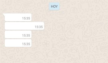 Mensajes vacíos en WhatsApp. (foto: