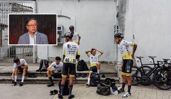 El equipo de ciclismo del