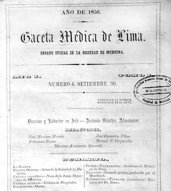 Gaceta médica de Lima. (Revistas