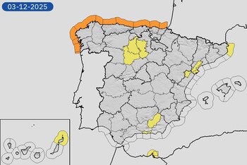 Mapa de alertas meteorológicas para