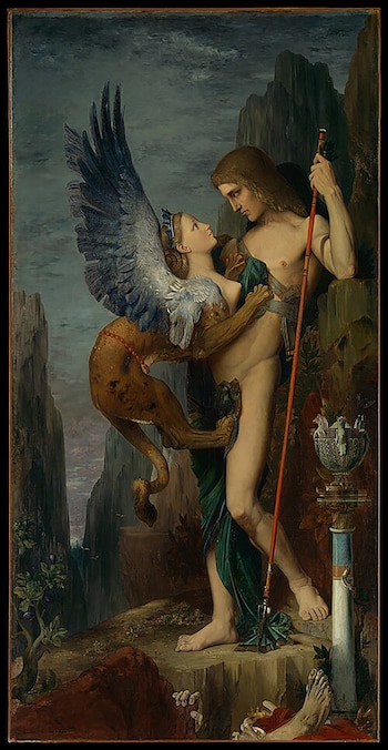 Edipo y la esfinge de gustave moreau