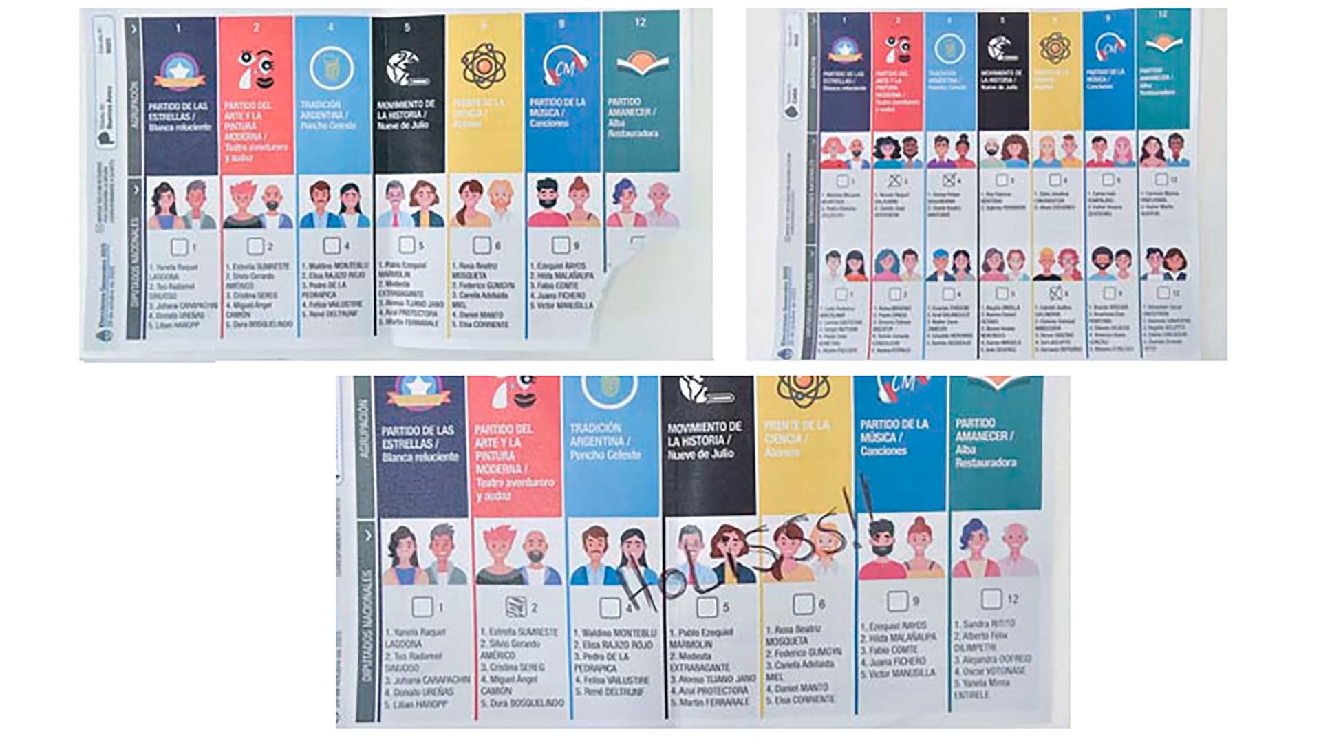 Ejemplo de votos nulos