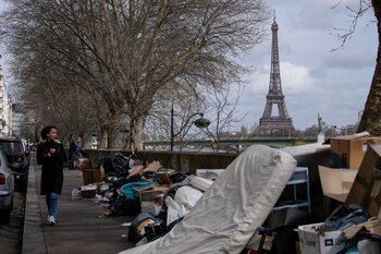 Basura sin recolectar en París