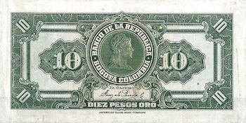 Un billete de 10 pesos