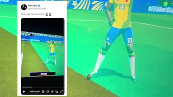 Memes tras la anulación del gol de Dávinson Sánchez - crédito @oficialHASSAM/X