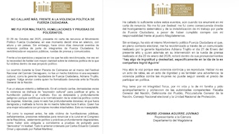 La representante Ingrid Aguirre denunció