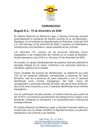 La entidad aseguró que los