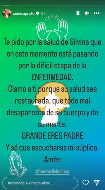 La oración que publicó Ximena